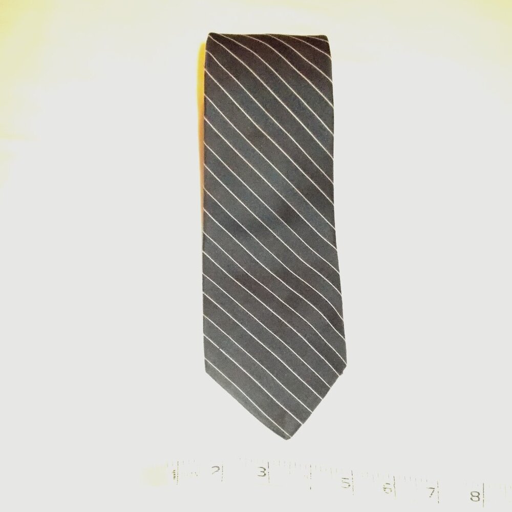 Vtg Christian Dior Tie blue and black striped